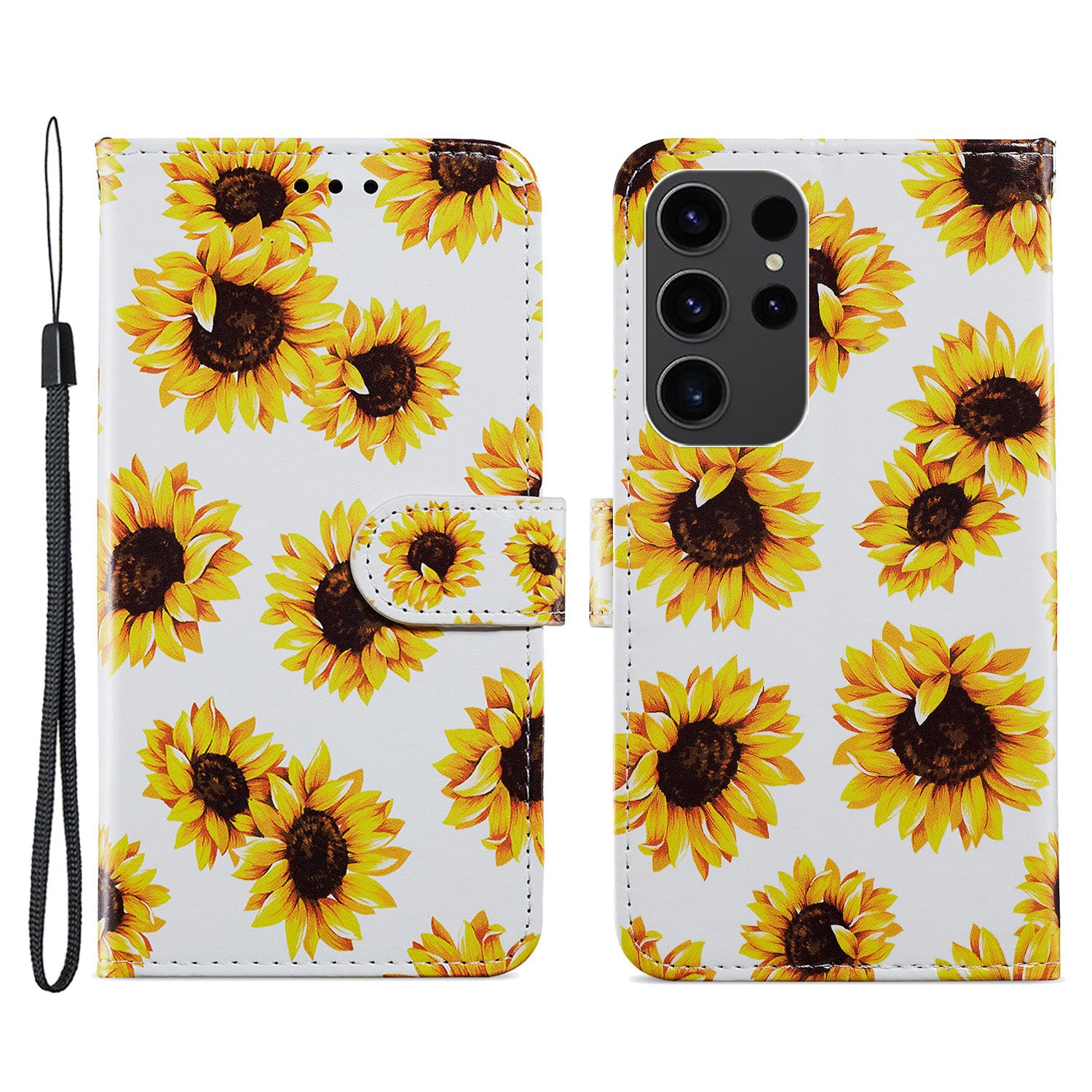 For Samsung Galaxy S23 Ultra Pattern Printing PU Leather Cover Wallet Stand Protective Phone Case with Strap For Samsung Galaxy S23 Ultra Pattern Printing PU Leather Cover Wallet Stand Protective Phone Case with Strap
